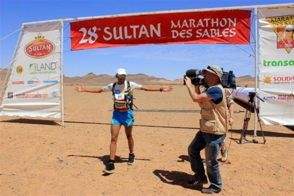 Lhoucine AKHDAR à l'arrivée